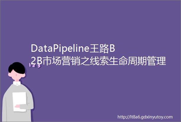 DataPipeline王路B2B市场营销之线索生命周期管理实践